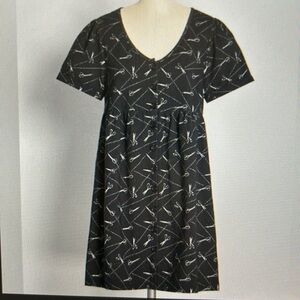 ModCloth scissor print babydoll mini dress.